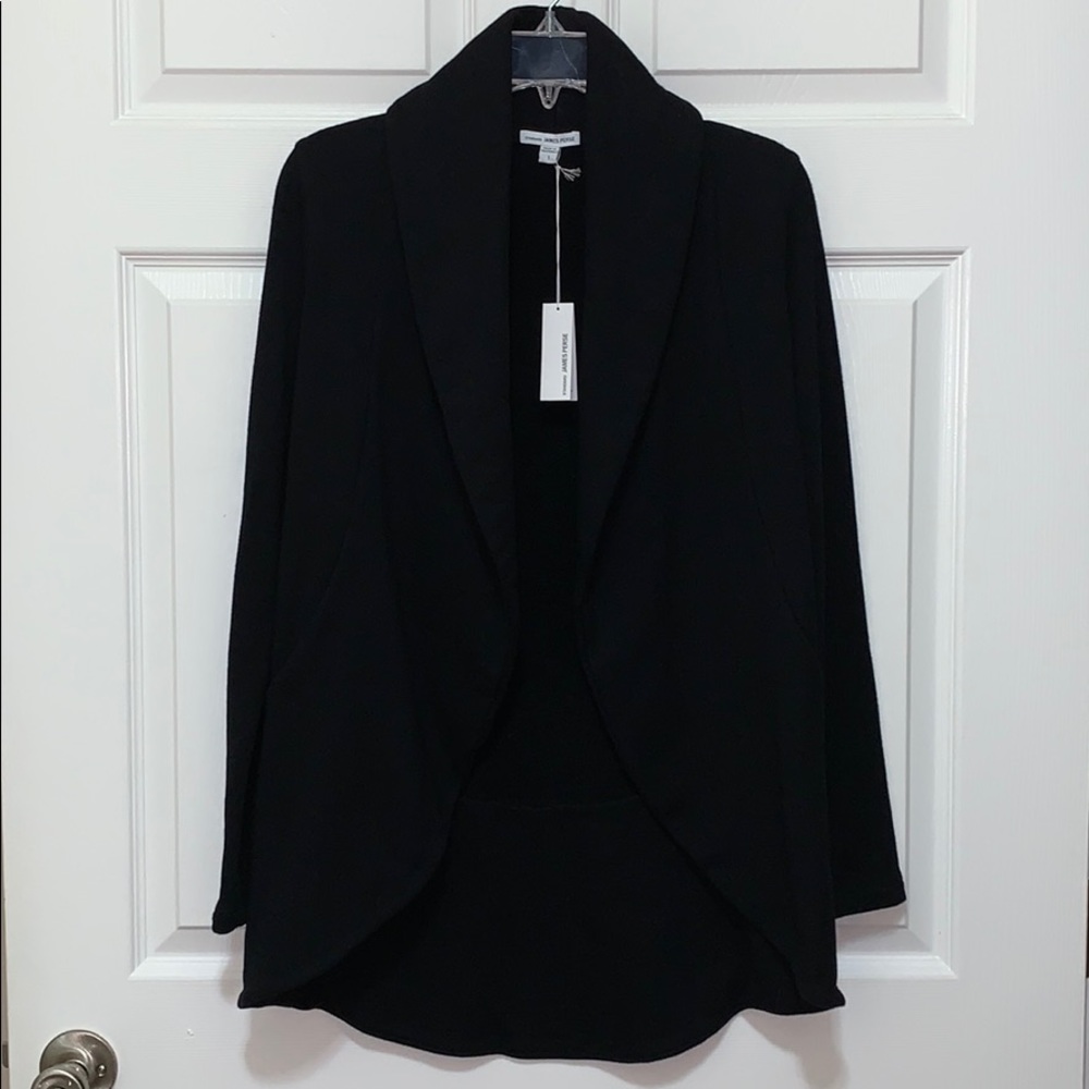 NWT James Perse Black Sweatshirt Jacket